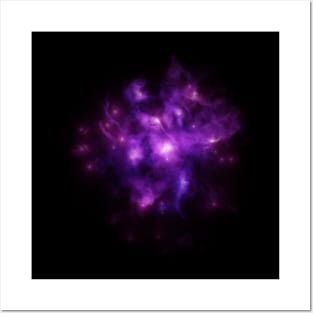 Deep space purple nebula Posters and Art